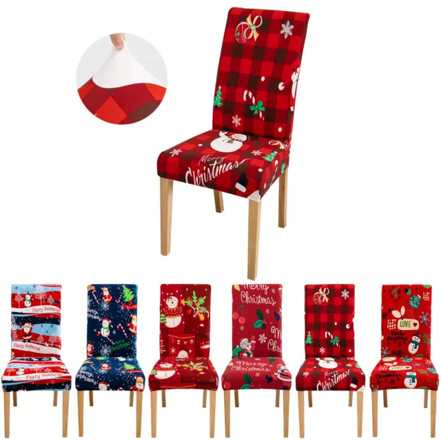 Stretch Dining Chair Covers Christmas Party Xmas Banquet Seat Cover Removable AU