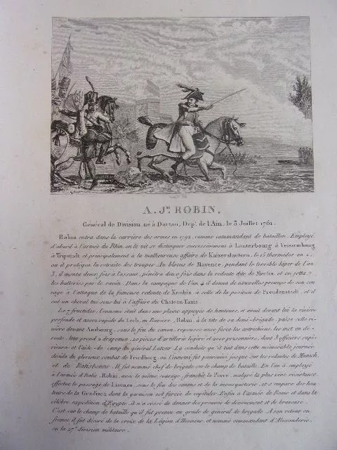 A.J. Robin Major General born in Dortan, July 3, 1761