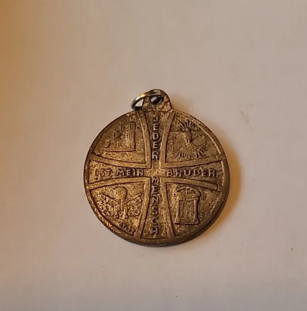 Heiliges Jahr 1975 - Vintage katholische Medaille oder Anhänger - Rund - Metall