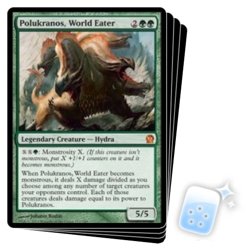 Polukranos World Eater 1x FOIL THS MTG Theros Mythic MINT green Polukranos World Eater 1x FOIL THS MTG Theros Mythic MINT green