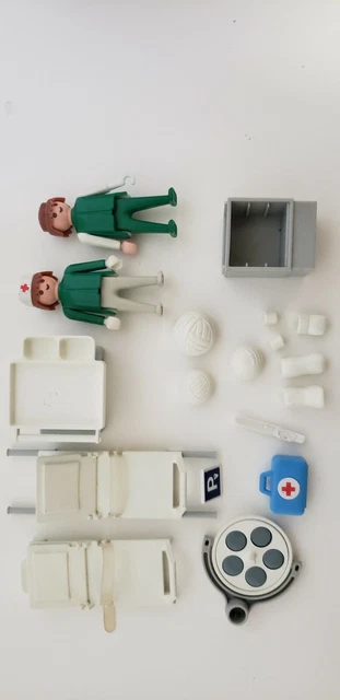 PLAYMOBLL PILOTE D'HÉLICOPTÈRE de sauvetage d'urgence ambulance 3789