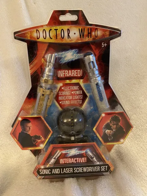 BBC OFFICIAL Doctor Who Sonic And Laser Screwdriver set Game Rare Boxes