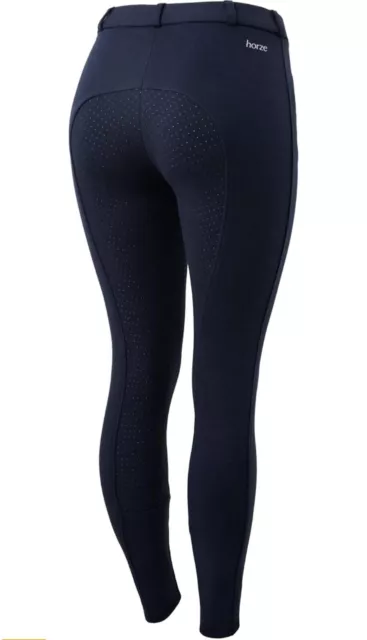 New! Women's Horze Riding Silicone Full Seat Breeches Peacoat Dark Blue Size 28