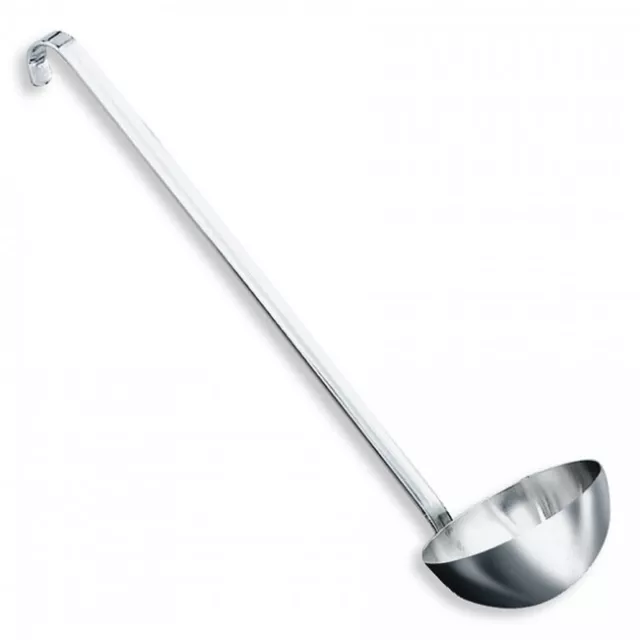 Vollrath 58460 Jacobs Pride Bright Finish Solid Ladle 6oz 12-3/8 Stainless Steel