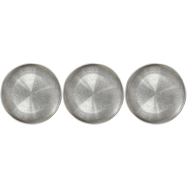 3 PIEZAS Plato De Acero Inoxidable Plato Plano Banquete