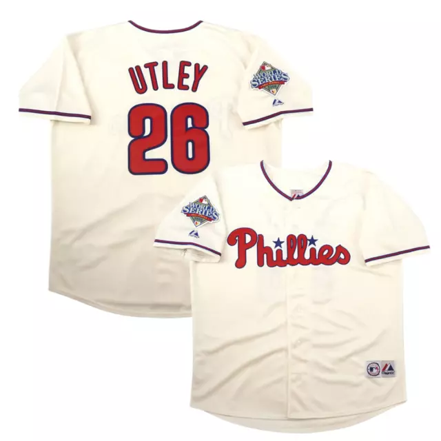 Chase Utley #26 Philadelphia Phillies World Series 2008 MEN Stitched Jersey Irov