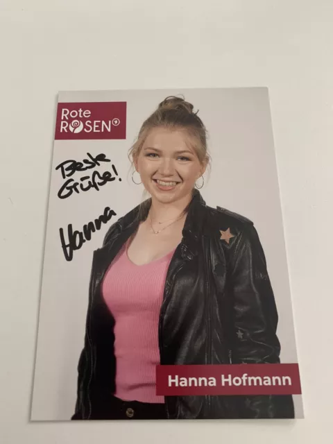 Autogrammkarte von Hanna Hofmann ” Rote Rosen 2024 “ NEU & ARD