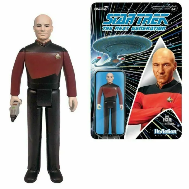 Star Trek The Next Generation Captain Picard ReAction3.75 Inch Figure New
