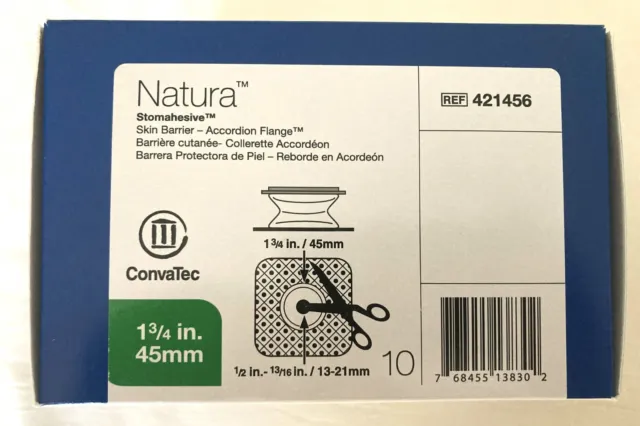 10pk -ConvaTec 421456 Natura Cut-To-Fit Stomahesive Skin Barrier - 1-3/4" - 45mm