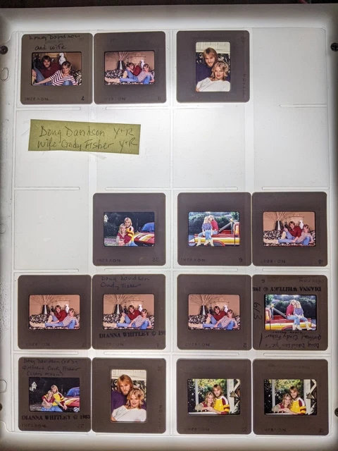 Dw4-402 Doug Davidson & Cindy Fisher Lot (14) 35Mm Orig Slide Via Dianna Whitley