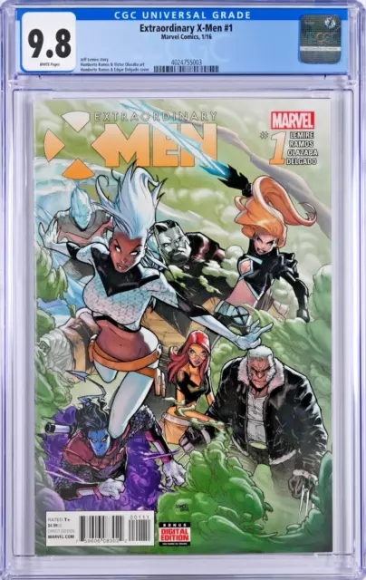 Extraordinary X-Men #1 CGC 9.8 (Jan 2016, Marvel) Jeff Lemire, Humberto Ramos