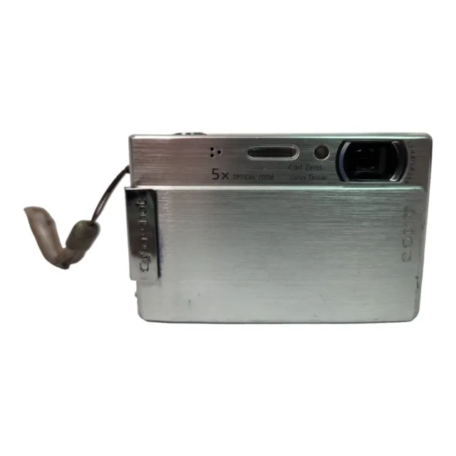 Sony Cyber-Shot DSC-T100 8.1MP Digital Camera - Silver-DEAD PIXELS. NO BATTERY