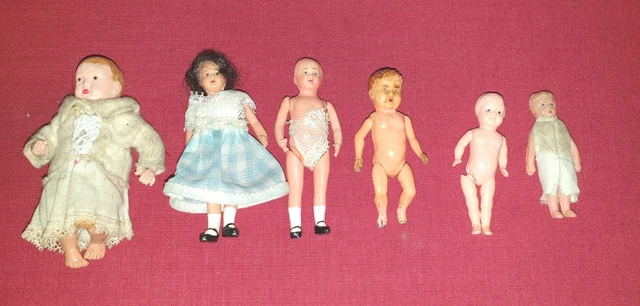 poupée ancienne : deux toutes petites poupées PETITCOLLIN en