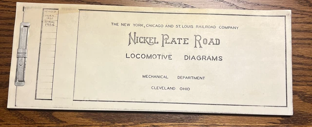 1954 Nickel Plate Road Railroad Locomotive Diagrams New York Chicago St. Louis