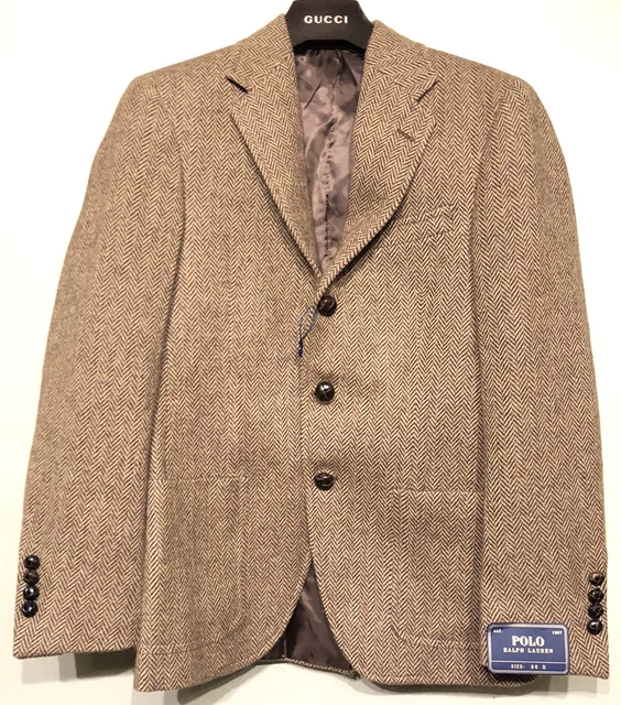 Polo Ralph Lauren Herringbone Blazer Giacca Sportiva Small S 36S 46S Prezzo disponibile £870