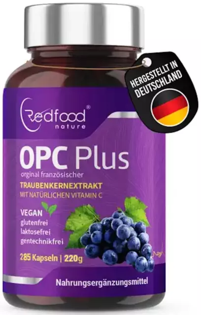 OPC plus Traubenkernextrakt französische Weintrauben XXL 285 Kapseln Made DE