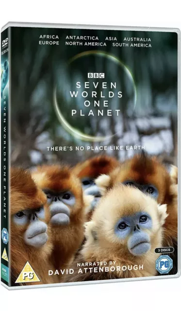 Bbc - Seven Worlds, One Planet (David Attenborough) (Dvd 2019) Brand New