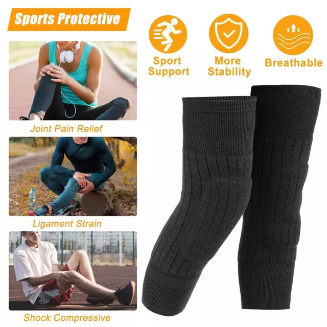 1 Paar Kniebandage Kniestütze Winter Kniewärmer Sport Wärmer Knieschoner Unisex