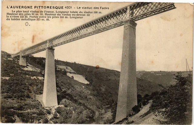 CPA La viaduc des FADES - The highest viaduct in France total length (222071)