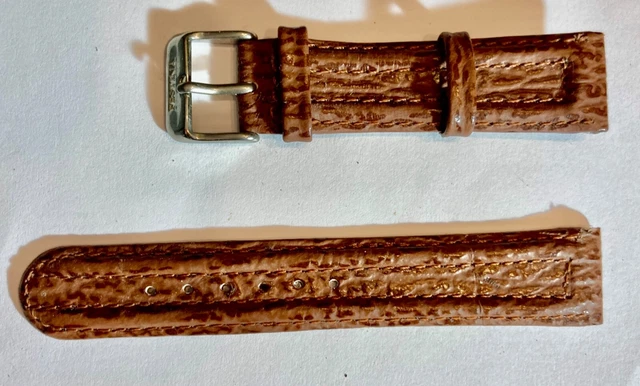 Bracelet Montre COBRA En Cuir De Buffle Marron - 20 Mm - Fabriqué En France - Compatible Avec Plusieurs Marques
