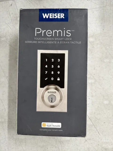 Weiser Premis Apple HomeKit Touchscreen Smart Deadbolt Keypad Door Lock - Nickel