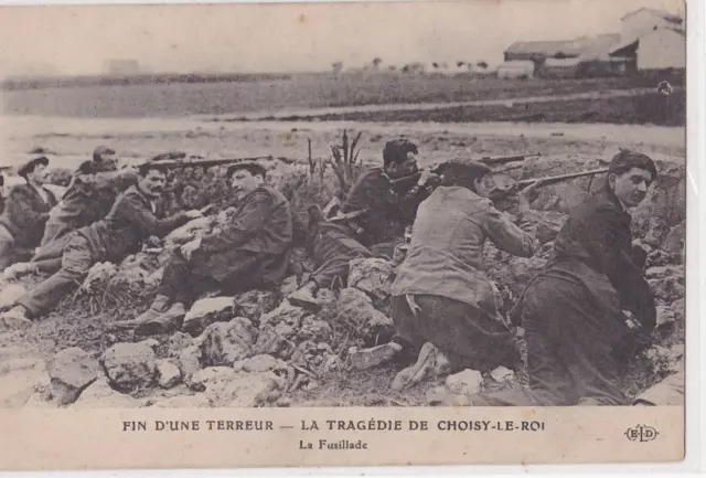 carte postale ancienne la bande à Bonnot la tragédie de Choisy le roi