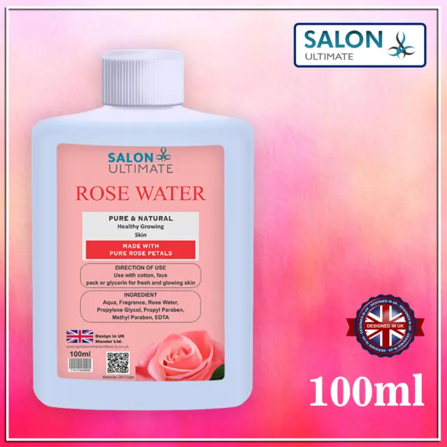 Limpiador de tóner de agua de rosas orgánico natural, hidratante para rostro fresco y brillante