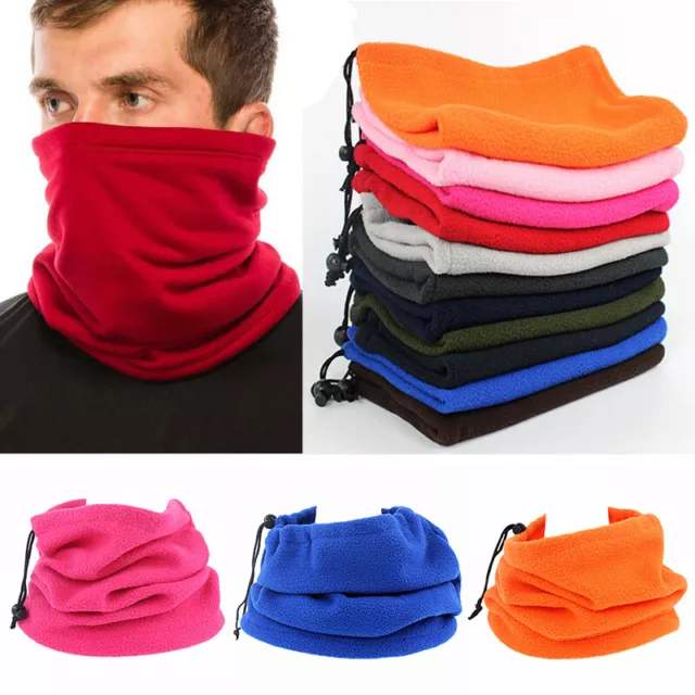 Unisexe Hiver Doux Polaire Écharpe Double Couche Tricoté Cache-Cou Snood 《