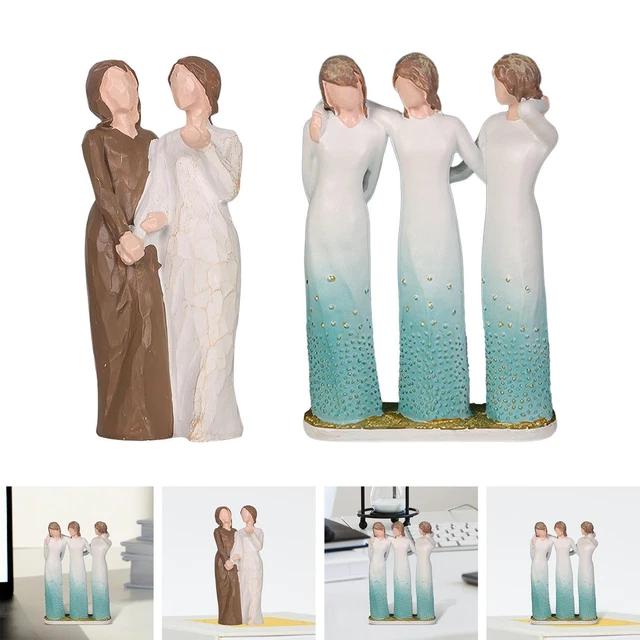 Figurine de sœur peinte à la main pour les anniversaires de pièce maîtresse