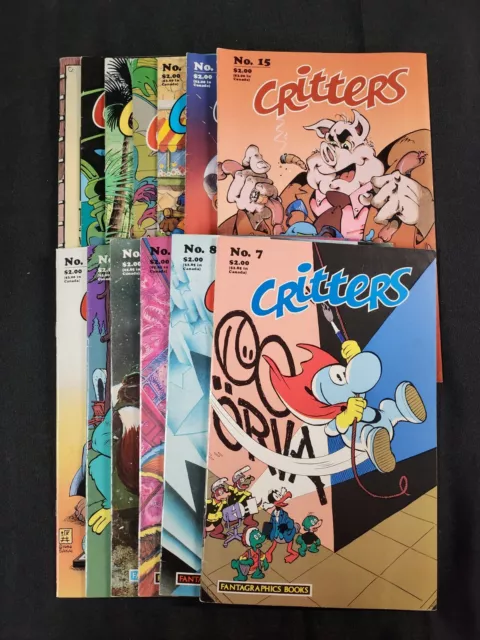 Critters 13PC LOT#7-9, 12-16, 18-20, 22-23 Early Usagi Yojimbo (7.0-8.0) 1987-88