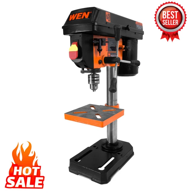 2.3AMP 8INCH 5SPEED Cast Iron Benchtop Drill Press Keyed Chuck Power