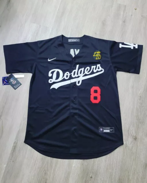 Kobe Bryant Los Angeles Dodgers #8 Front #24 Back KB patch white jersey