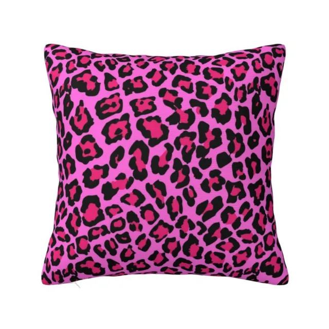 Pink Leopard Cheetah Print Throw Pillow 45x45cm Cushion Cover Home Decor Gift