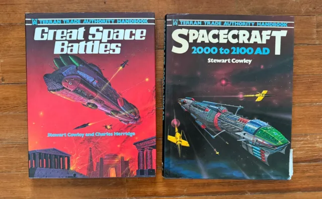 SPACECRAFT 2000 & GREAT SPACE BATTLES By S. Cowley 1978/79 1st Ed HC/DJ