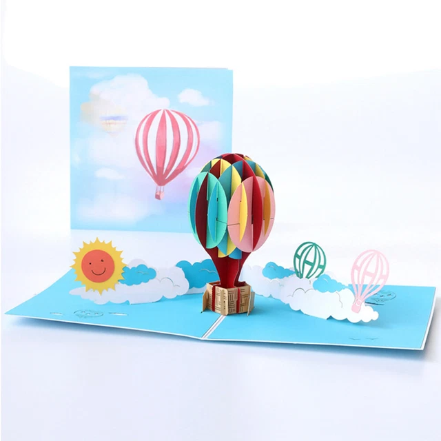 Biglietto pop-up realizzato a mano con scritta in lingua inglese Happy Birthday in 3D, biglietto di auguri pop-up per donne, bambini, adulti, amici, 15 x 20 cm