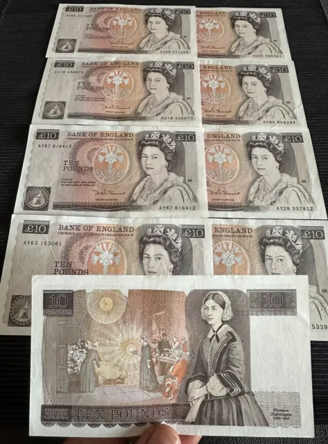 💯 Old £10 Ten Pound Bank Of England/ UNC/ GENUINE 3