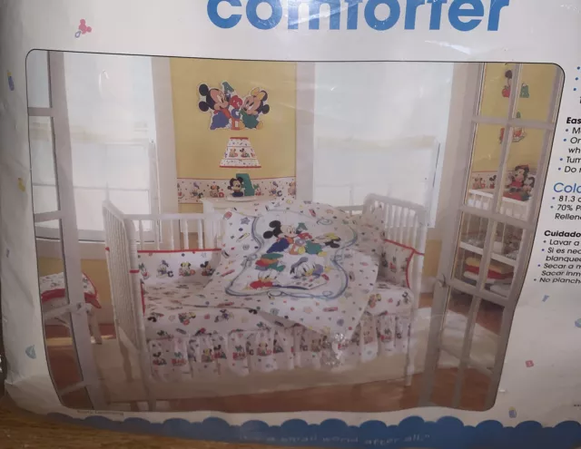 "Nueva manta edredón para cuna de bebés Dundee Disney de los 80 Mickey Minnie 32""x42"""