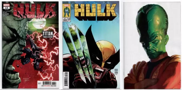 Hulk #13 MAIN Cover A Ottley B McNiven C Ross SCORPION Variant SET Lot 2023
