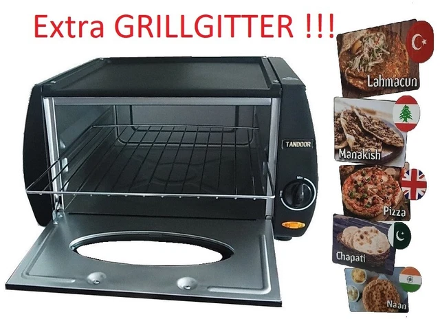 Lahmacun Naah Chapati Pane Pizza Maker Grillgitter TANDOOR Elektroofen