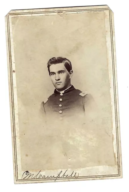 Civil War CDV Captain Marion Campbell 8th Iowa WIA/POW Shiloh