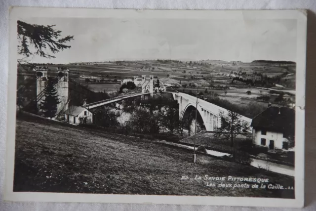 CPA Photo Card All Two Bridges Of La Quail Allonzier (Haute-Savoie - 74) 1937
