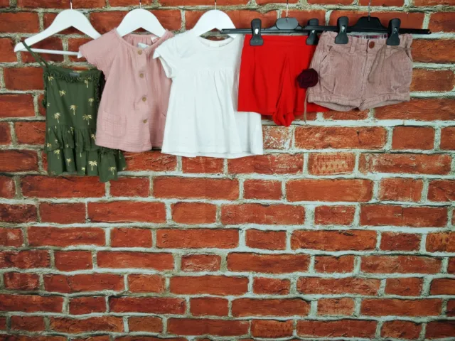 Baby Girls Bundle Age 9-12 Months Next Zara T-Shirts Tops Summer Holiday 80Cm