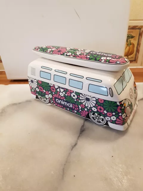 Animal Campervan Money box H5" X W8" Vgc With Stopper