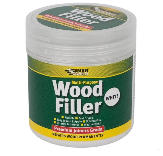 EVERBUILD MULTI PURPOSE Premium Joiners Grade Wood Filler 250ml White £