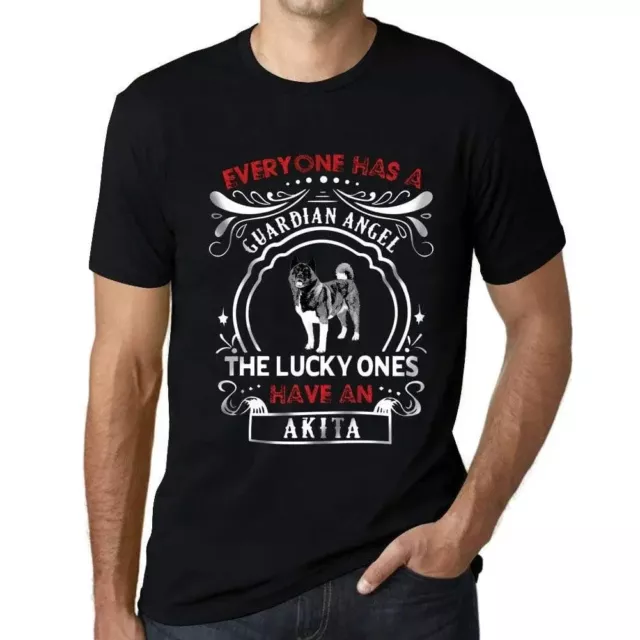 Men's Graphic T-Shirt Everyone Has A Guardian Angel The Lucky Ones Have A Akita