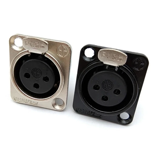 Amplifiers Microphone Connector XLR Metal Socket XLR Connector 3Pin XLR Socket