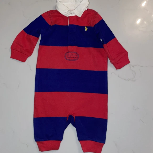 ralph lauren aged 3 months  romper suit