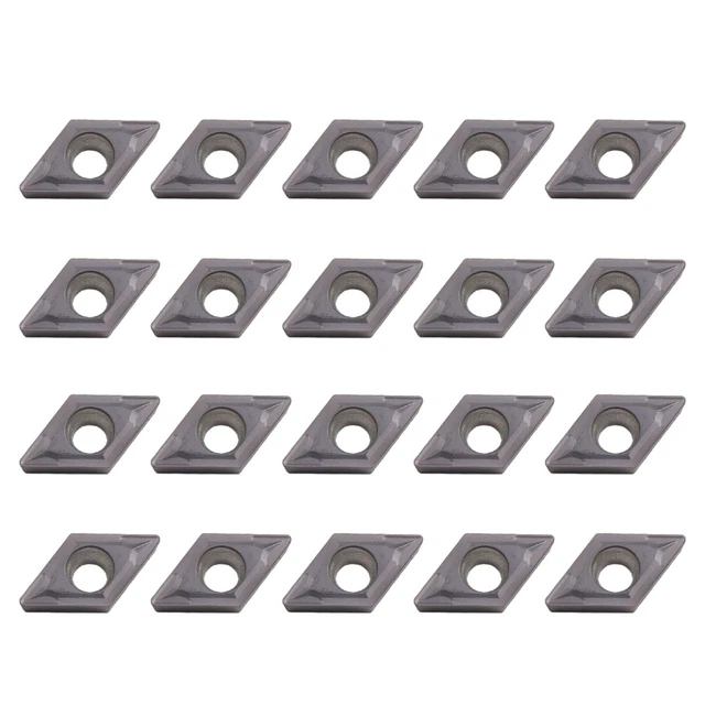 20 Inserti Carburo DCMT21.51 - Per Tornio E Utensileria