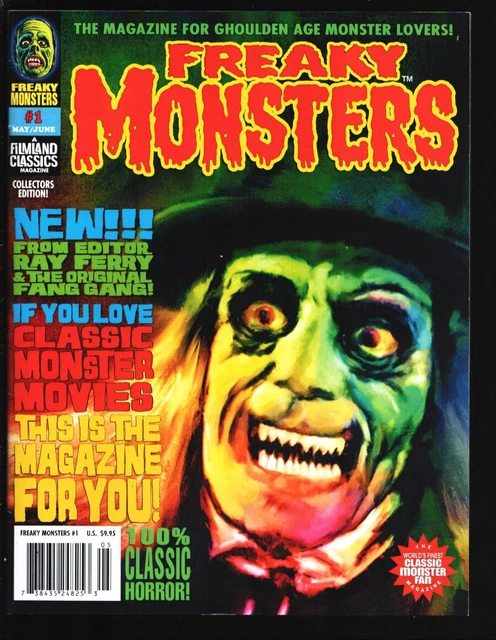 MAG: Freaky Monsters #1 2011-1st edition-Lon Chaney cover-Boris Karloff-Dr. C...