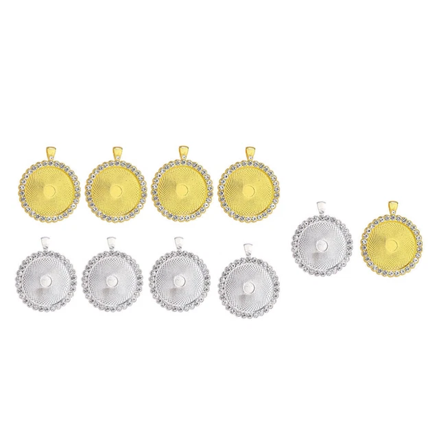 10 Pcs Lunette Lega Vassoio Gemma Del Tempo Accessori Flapper Pietra